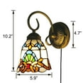 thumbnail image 5 of Kiven Plug in Wall Lamp, Tiffany Style Plug in Wall Sconce with Glass Lampshade, 5.9ft Plug-in Cord, E26 Socket, 5 of 7