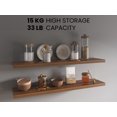 thumbnail image 2 of Ecco 47" Wide Floating Shelves Set of 2 Engineered Wood Walnut, 2 of 5