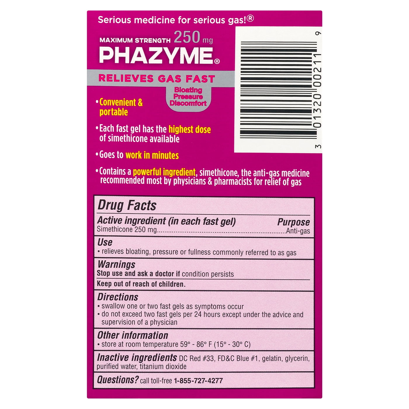 Phazyme Maximum Strength Gas & Bloating Relief, Gas Relief Works in Minutes, 12 Fast Gels