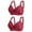 24-Red, variant on YWDJ Bras for Women Push up 2 Pack Sleep Bras No Wire Comfy Bras Adjustable Straps Half Cup Wrap Lounge Bras Padded Plus Size Comfy Bras Comfortable Bras Brown L