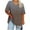 Khaki, variant on AnuYalue Women's Casual Plus Size Top Short Sleeve V Neck Tunic Blouses Fashion Striped Oversized Loose Tees 2025 Summer Breatable Going Out Workout Tshirt