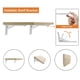 thumbnail image 3 of 2 soportes de estante plegables, soporte de estante triangular plegable de metal resistente y resistente, ahorro de espacio para mesa de banco con tornillos, 3 of 5