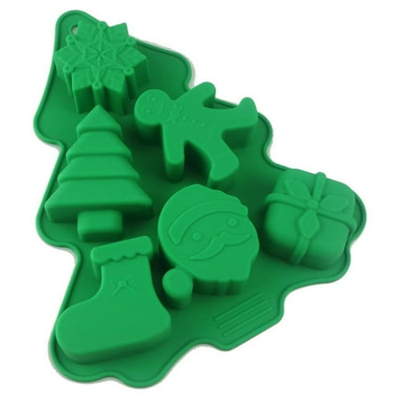 

Christmas Silicone Baking Molds Non-Stick Chocolate Jelly Baking Mold for Party Xmas Gift for Kitchen DIY Baking Tools