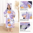 thumbnail image 3 of Wearable Blanket Hoodie for Cute Cartoon Ghost Flannel Hooded Blanket with Pockets and Sleeves Suitable, 3 of 7