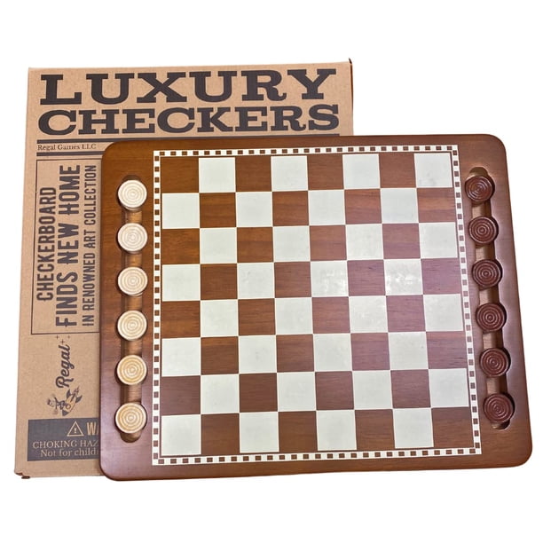 Juego de mesa de damas Regal Games Luxury para adultos y niños