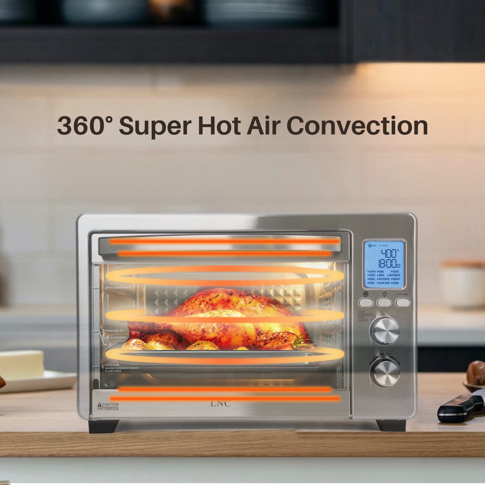 leiko Air Fryer Toaster Oven Combo, 16 QT capacity and Convention  Countertop, with microwave&air fryer &roast&bake&thaw &reheat 24-1  function