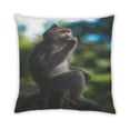 thumbnail image 2 of Ahgly Company Animals Monkey Outdoor Throw Pillow, 18 inch by 18 inch, 2 of 6