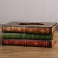 thumbnail image 7 of Bueautybox Retro Rectangle Top Wooden Antique Book Tissue Paper Box Holder for Home/Office/Car Automotive Decoration, 7 of 7