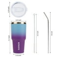 thumbnail image 6 of BJPKPK 30oz Color Block Tumbler With Lid And Straw,Stainless Steel Double Wall Vacuum Insulated Tumblers,Ocean Dream, 6 of 6