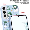 thumbnail image 3 of Christmas Blue Print Phone Case for Samsung Galaxy S21 FE 5G 6.4", with Aesthetics Pattern Design Soft TPU Silicone Xmas Cases, Shockproof Bumper Protector Camera Girls Women Cover, Snowman, 3 of 6