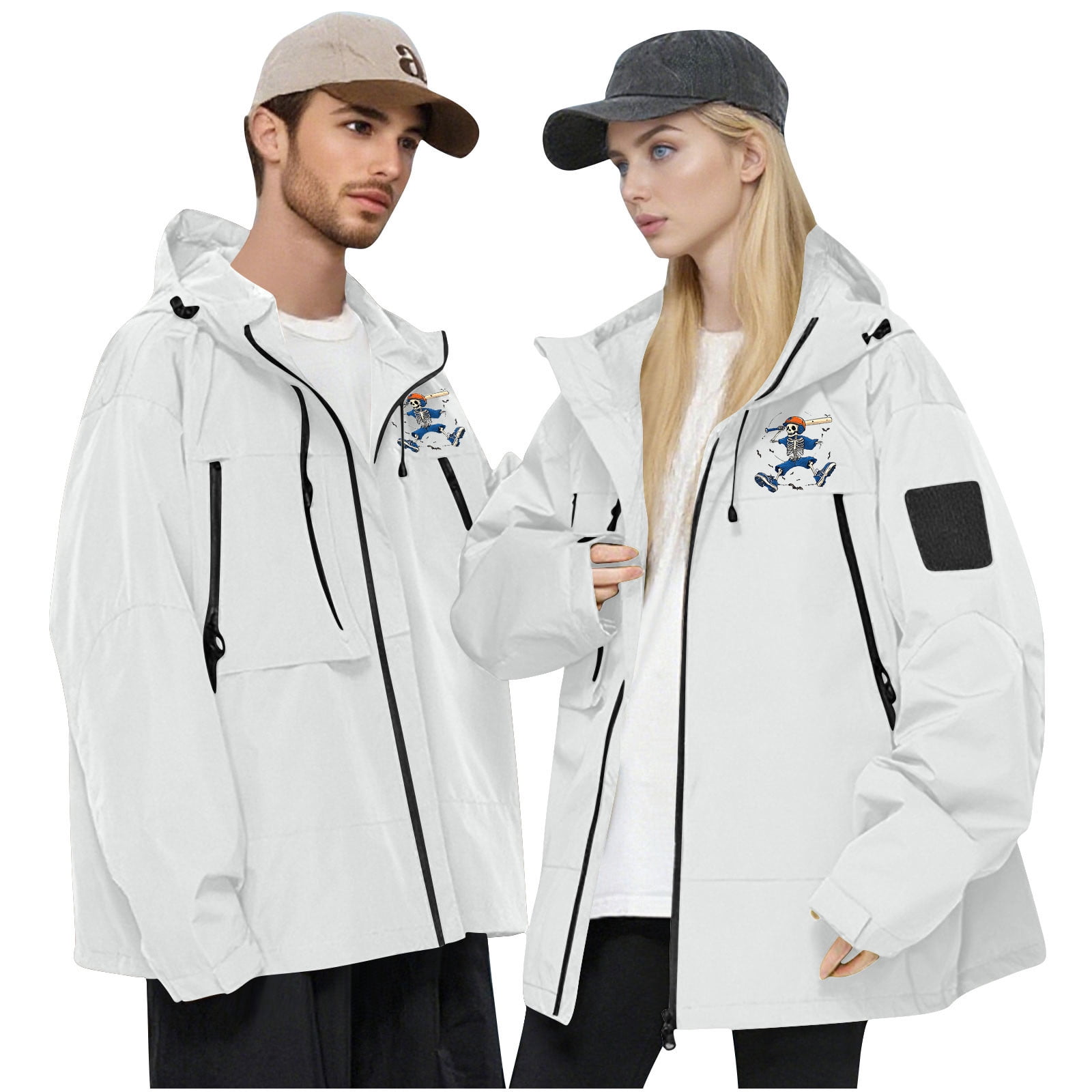 Veste De Cyclisme Imperméable Homme à Capuche - Coupe-Vent Légère Avec Bandes Réfléchissantes - Protection Pluie Et Visibilité
