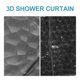 thumbnail image 5 of Cortina de ducha divisoria con patrón de seda Eva para exteriores, cortinas para patio, impermeables, transparentes, ganchos para colgar, decoración de baños, 5 of 6