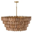 thumbnail image 3 of Capital Lighting 354461LW Ravi 6 Light 37" Wide Chandelier - Light Wood / Patinaed Brass, 3 of 7