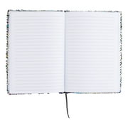 Afro Unicorn Shimmering Silver Sequin Journal