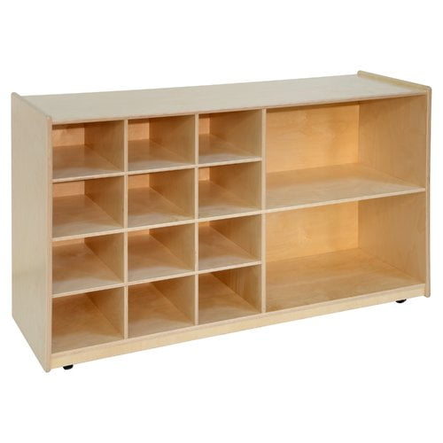 Wood Designs Storage 12 Compartment Cubby With Wheels Walmart Com Walmart Com