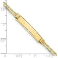 thumbnail image 3 of Avariah Diamonds Solid 10k Yellow Gold Anchor Link ID Bracelet - 7", 3 of 5