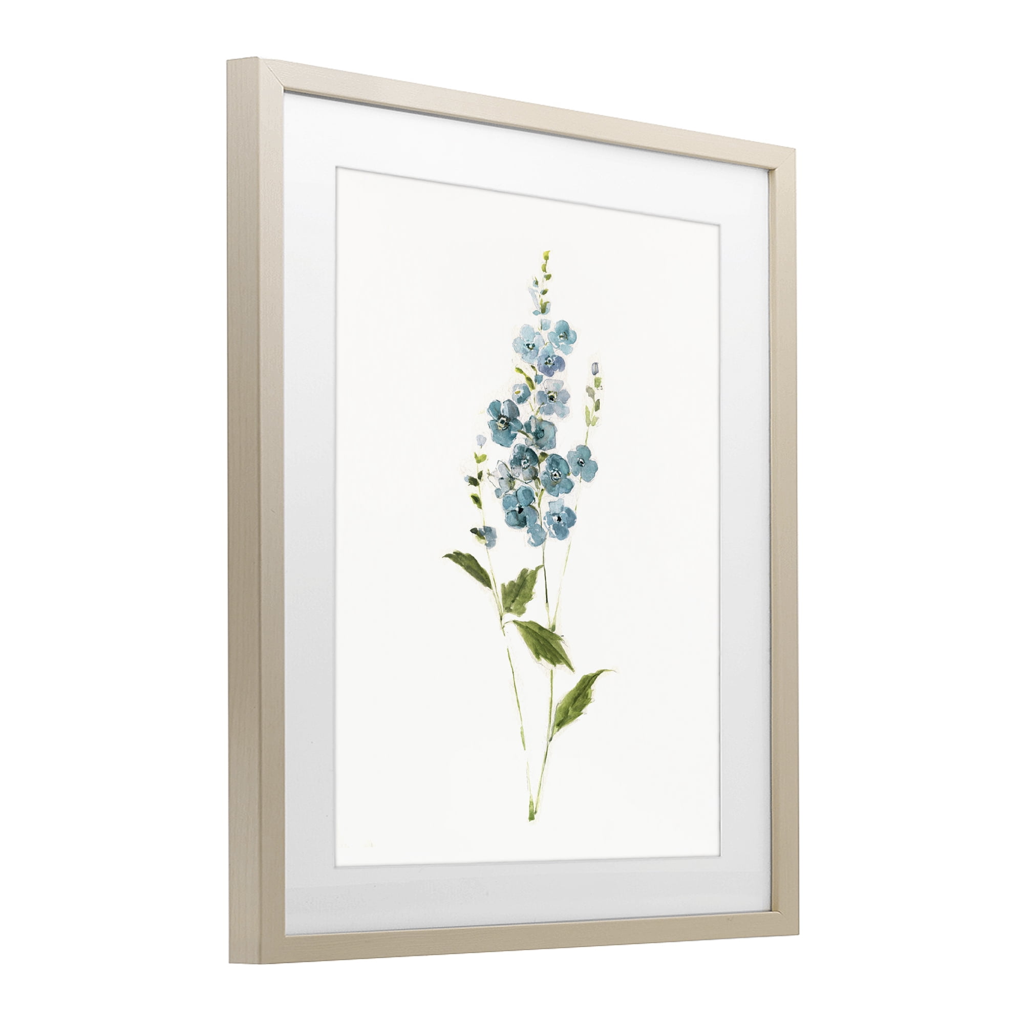 Stupell Industries Delicate Blue Sprigs Birch Framed Print Under Glass, design by Sally Swatland