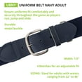 thumbnail image 2 of Champion Sports Baseball/Softball Uniform Belt - Comfort Stretch Fit Uniform Belt - Durable Syntex Tab - Adult: 22"-46" - Navy Blue, 2 of 7