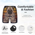 thumbnail image 6 of Picia Pug dog Yoga pattern Mens Swim Trunks with Compression Liner Stretch Beach Shorts Quick Dry with Zipper Pockets No-Chafing Board Shorts-, 6 of 9
