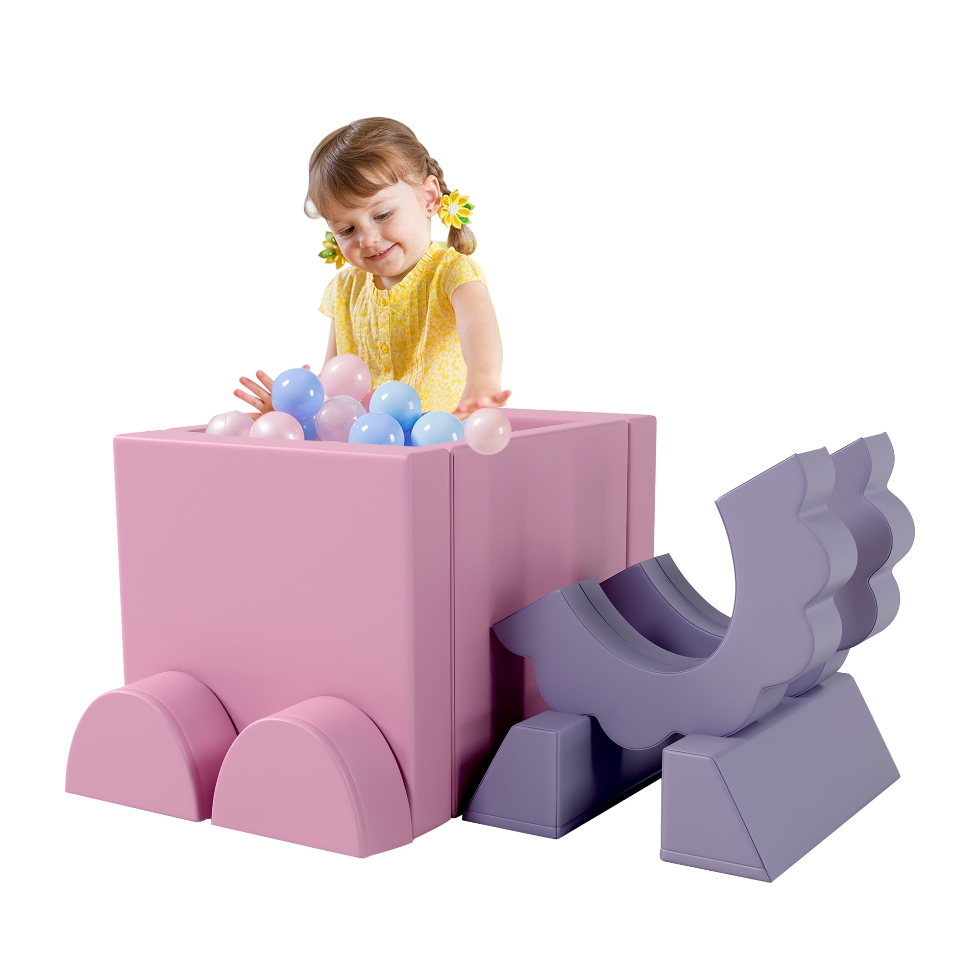 EUROCO 10PCS Kids Couch for Playroom, Baby Climbing Blocks for Nursery, Living Room, Foam Climbing Blocks Convertible Sofa ,Kids Play Couch, Indoor Climbing Structure