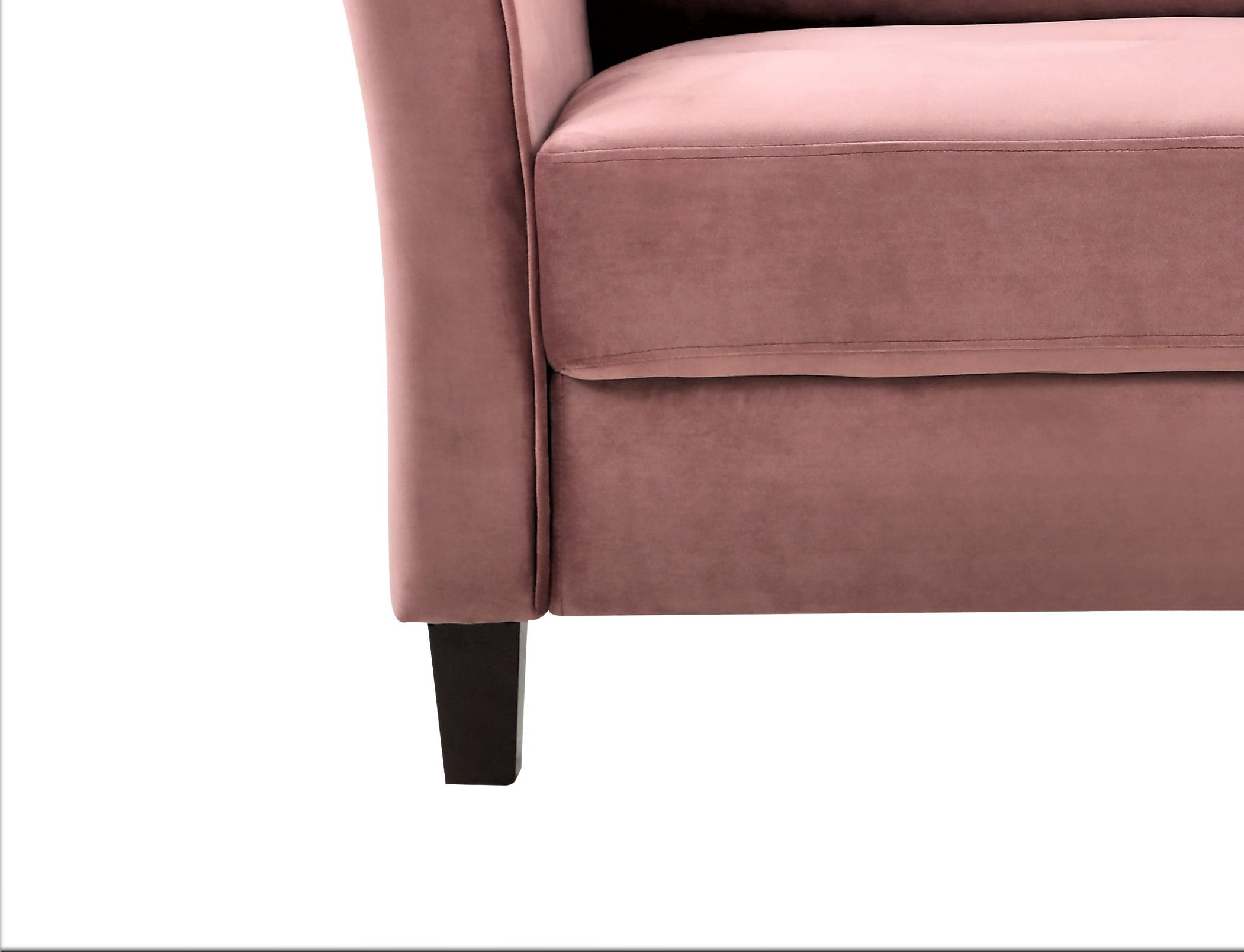 Uspridefurniture Aalt 57.88" Velvet Square Arm Loveseat -Pink