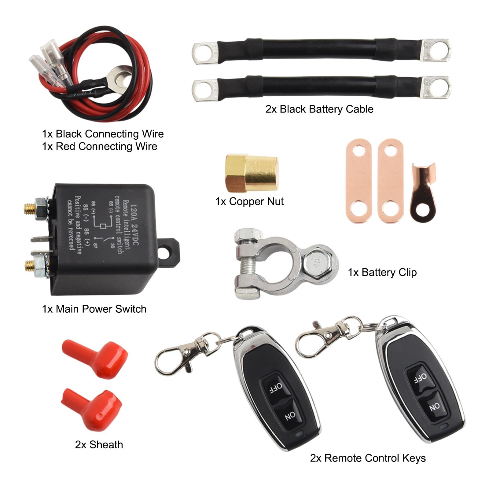 250A Kill Switch 12V Battery Switch Remote Control For Vehicle Battery 12V Battery Disconnect IP65 Waterproof Switch