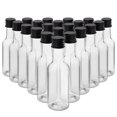 thumbnail image 2 of Mini Liquor Bottles (24 Pack) - Reusable Plastic 50ml Empty Spirit Bottles With Black Screw Caps And Liquid Funnel, 2 of 6