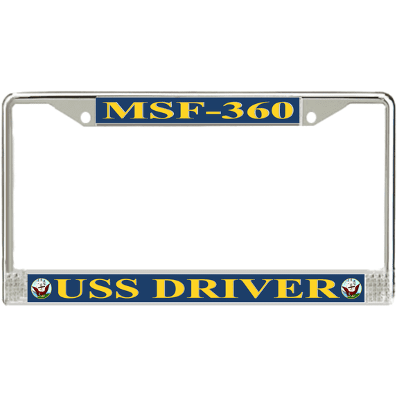 USS Driver MSF-360 License Plate Frame