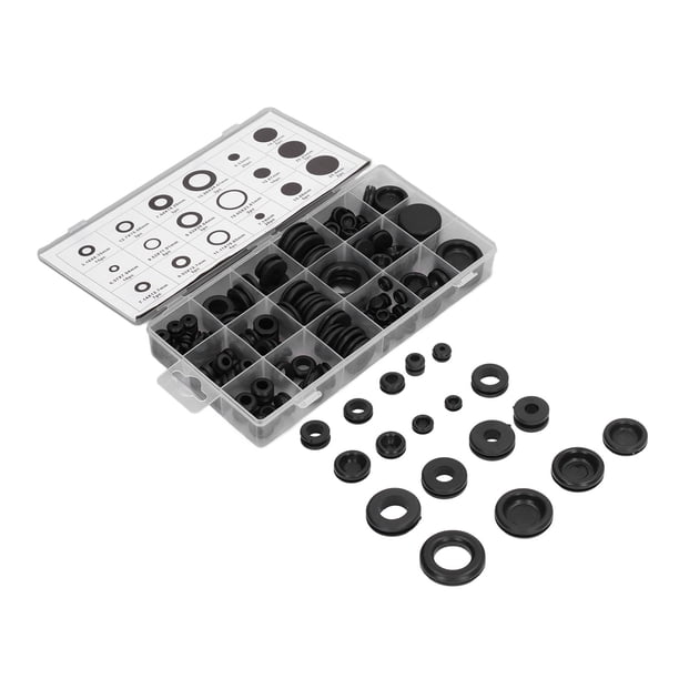 Kit 125PCS Surtido De Ojales Juego De Combinación De Juntas De Anillo De Ojal De Sellado De Goma Para Automoción