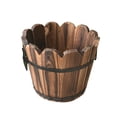 thumbnail image 3 of BESTYASH Flower Pot Bucket Wooden Barrel Planter 1Pcs Office Decoration Retro, 3 of 7