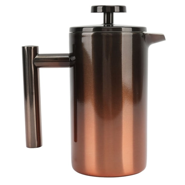 Cafetera de prensa francesa con filtro de doble capa de acero inoxidable 304 con rampa de gradiente para 350 ml