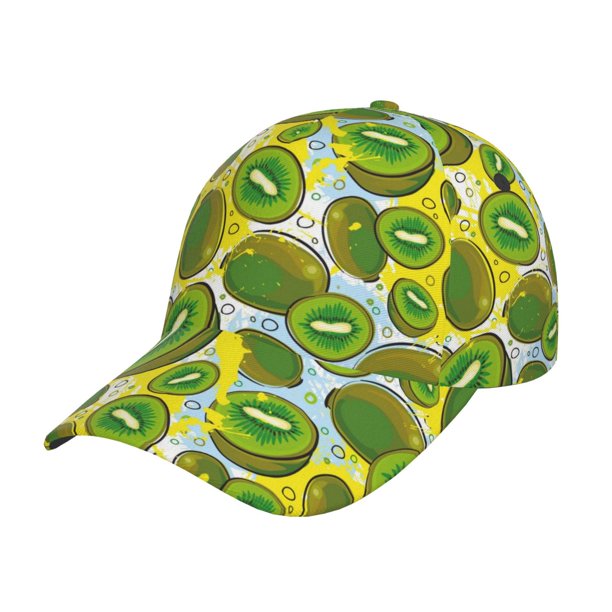 Fotbe Watercolor Kiwi Fruits Summer Gorro Clásico de Béisbol, Gorra Ajustable con Broche Snapback, Gorro de Exterior de Algodón Suave