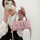 thumbnail image 3 of Bolsa Alligator Mujeres PU Bolso Amor Cadena Hombro Crossbody Tote Bag (Rosa) Ehuebsd Nuevos Originales, 3 of 9