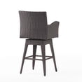 thumbnail image 4 of Christopher Knight Home Fairfax Outdoor Wicker Swivel Armed Cushion Barstool by Havenside Home, 4 of 5