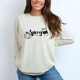 thumbnail image 2 of S.W.Smiley Spicy Pumpkin Spice - Women's Garment Dyed Long Sleeve Graphic T-Shirt, 2 of 10