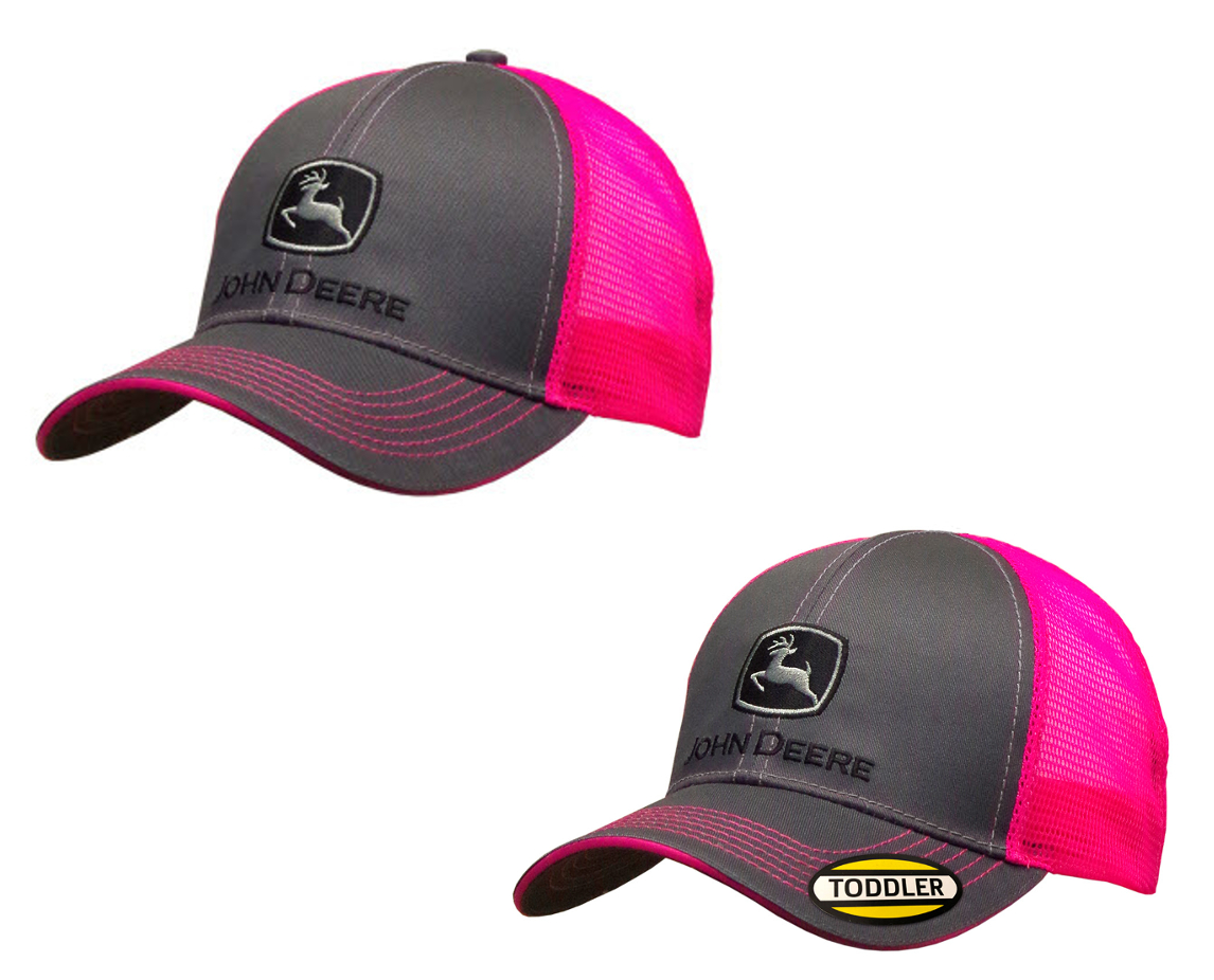 John Deere Mommy and Me Neon Pink Mesh 