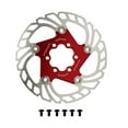 thumbnail image 2 of Road Bike Brake Disc With 6 Screws, Large Hollow Red Bike Floating Brake Disc For Replacement, 2 of 8