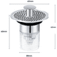 thumbnail image 5 of Drenaje de fregadero con placa de filtro de 34-37 mm, tapón de fregadero de baño, tapón de fregadero universal emergente, filtro de fregadero universal con colador antiobstrucción para orificio de d, 5 of 5