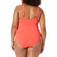 thumbnail image 2 of Anne Cole Signature Womens Plus Size Live In Color Square Neck One-Piece Style-22PO08001 Swimsuit, 2 of 2