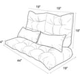 thumbnail image 6 of ARTPLAN Outdoor Cushions Loveseat All Weather Chair Cushions  Cushions Set of 5 Wicker Tufted Pillow for Patio Furniture, 6 of 6