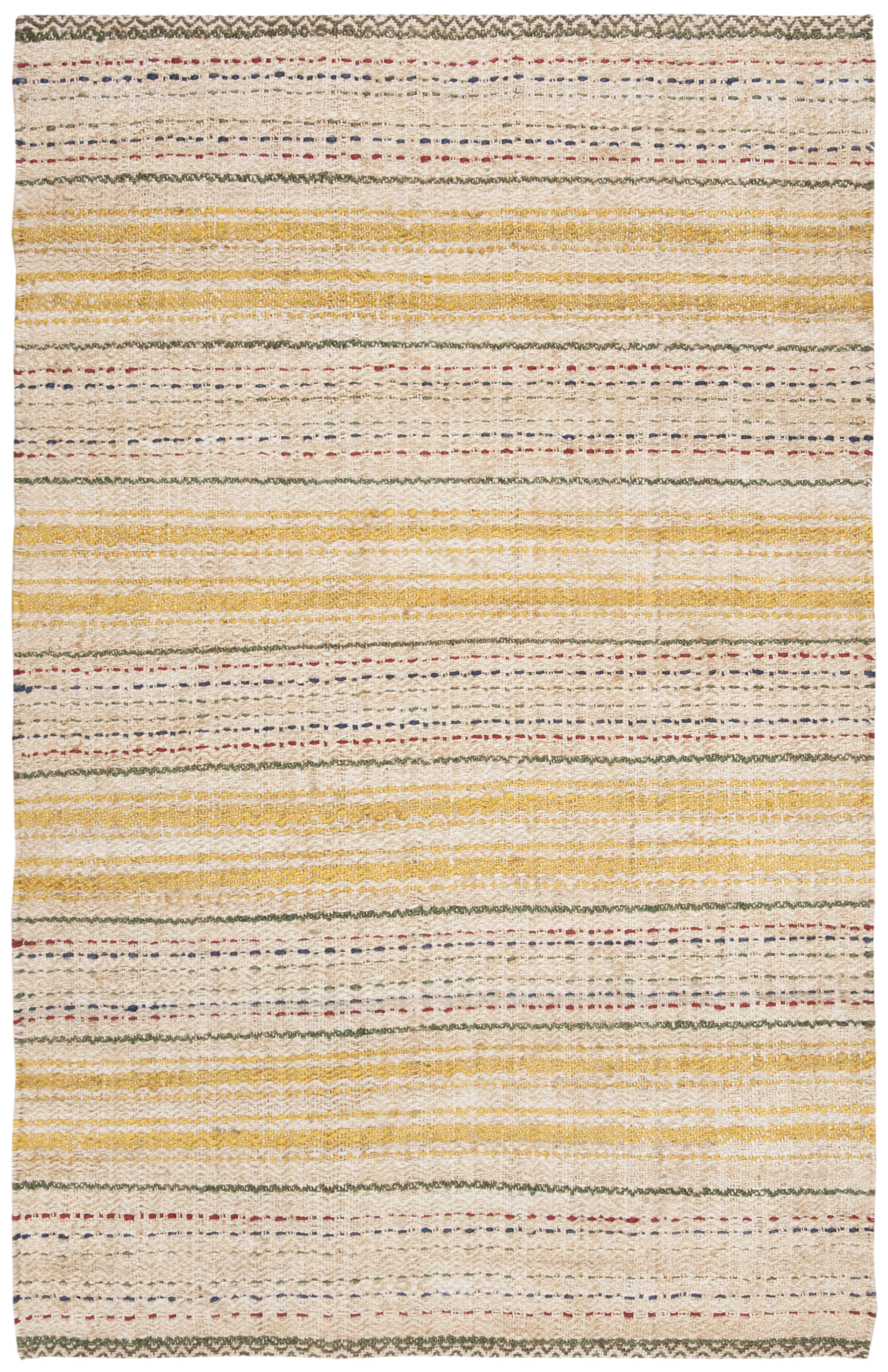 SAFAVIEH Natural Fiber Ombre Striped Jute Area Rug, Ivory/Gold, 8' x 10'