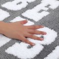 thumbnail image 3 of REGALWOVEN Cute Letter Pattern Bathroom Rugs, Soft and Absorbent Bath Mat Grey 16" x 24", 3 of 7