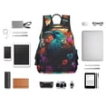 thumbnail image 6 of Daiia Colorful Flower Bird School Backpack for Men and Women Lightweight Backpack Durable Backpack Water-Resistant,Travel,Work Bag, 6 of 9