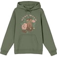 thumbnail image 5 of Vintage Country Stay Wild Adult Olive Long Sleeve Hoodie-Large, 5 of 7