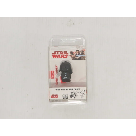 KIDdesigns USB 2.0 Flash Drive, 16GB, Star Wars Darth Vader, Black, LYU16CVFXV6