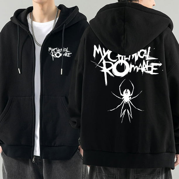 Rock Band My Chemical Romance Mcr Dead Zipper Hoodie Black Parade