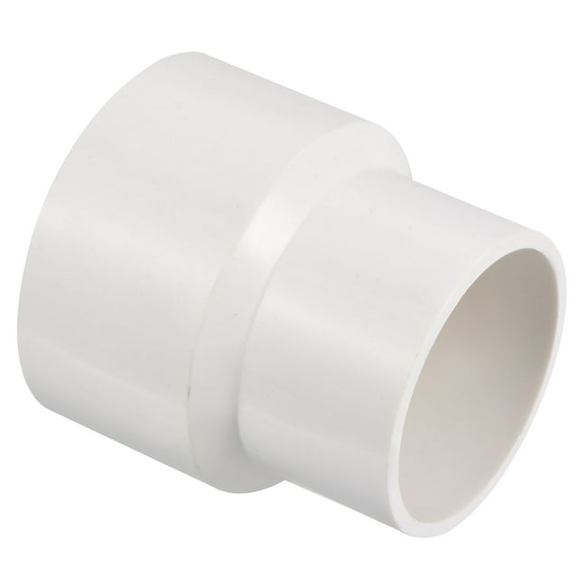 Unique Bargains Raccord Droit pour Tuyau de Réducteur en PVC 63x50mm, Blanc