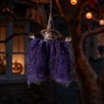 thumbnail image 6 of Halloween Hanging Ornament, Witch Pumpkin Black Cat Tattered Cloth Pendant, 23cm Vintage Style Fabric Decor for Tree Door Window Home Bar Holiday Party Arrangement, 6 of 6