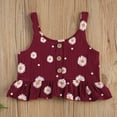 thumbnail image 5 of Listenwind Summer Lovely Toddler Baby Girls Clothes Sets Daisy Print Sleeveless Buttons Vest Tops Mini Shorts Outfit, 5 of 7