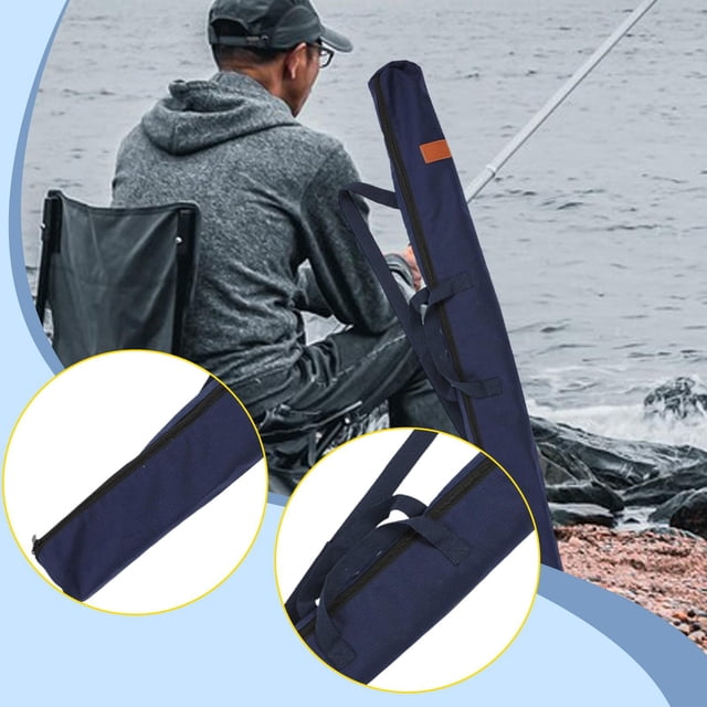 Ethern Sac de Canne à Pêche Sac de Rangement pour Canne à Pêche Protection Portable pour Bâche Canne Bleu 120cm